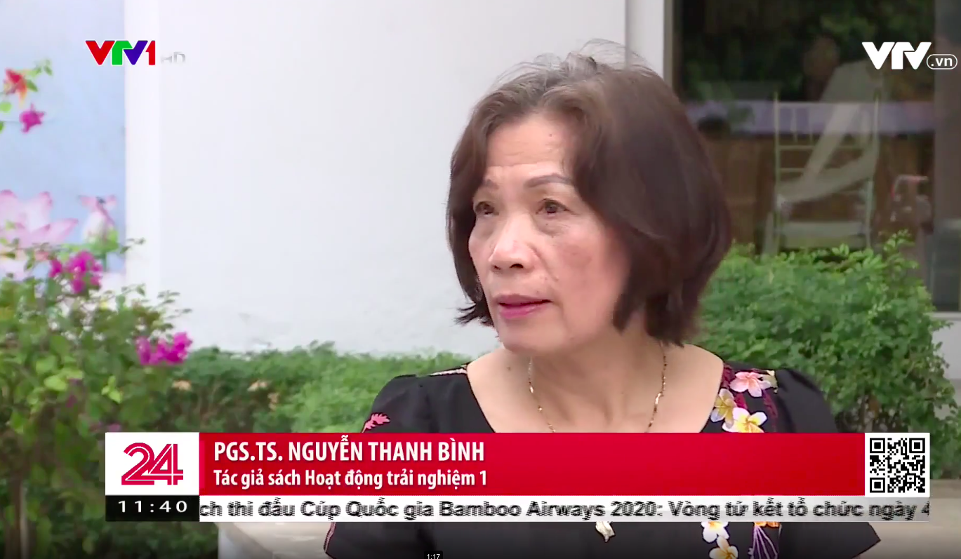 PGS.TS Nguyễn Thanh Bình, Tác giả sách Hoạt động trải nghiệm 1: "Tôi phải chọn những gì cốt lõi nhất để trình bày. Chúng tôi cũng cam kết đồng hành với giáo viên trong quá trình thầy cô thực hiện hoạt động trải nghiệm này trong thực tiễn. Nên chúng tôi có để lại địa chỉ email số điện thoại để khi các thầy cô gặp khó khăn gì cần trao đổi gì chúng tôi có thể sẵn sàng chia sẻ".