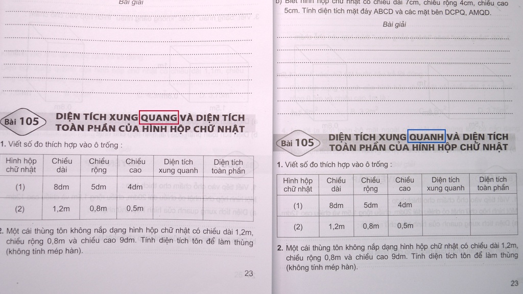 Sách giả sai chính tả, sai phép tính. Ảnh: NXB Giáo dục Việt Nam.